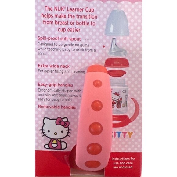 Hello Kitty NUK Learner Cup 6+ Months 5 oz Silicone Soft Spout Spill-Proof RARE - Picture 5 of 7